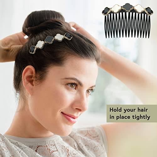 Mary Lavender Side Hair Comb For French Twist Bangs Hair Pin Clips Hair Accessories Decorative Comb For Women Kids Girls 5Pcs #TOP1