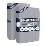 FORMEYA Matratzenschoner 100x200 Mikrofaser | wasserdichte Matratzenauflage mit Nässeschutz, Oeko-TEX Matratzenschutz, Waschbar, Weich, Atmungsaktiv, Mattress Protector Grau