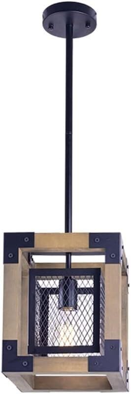 Luminaire suspendu au plafond style industriel pour une salle à manger rustique et chaleureuse