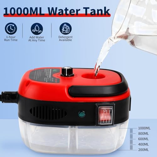 Handheld Steam Cleaner, 2500W High Pressure Steamer for Cleaning Portable Cleaning Machine with 3 Brush and 1000ml Tank for Kitchen, Floor,Toilet, Bathroom, Car Seats - Thumbnail 4