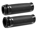ANONEMOTO 1inch Hand Grips, Electronic Throttle Control Handlebar Grips Fit for Harley FLSTSE 2011-2012, FXDLS 2016-2017, FLSTNSE 2014-2015, FXSBSE 2013-2014 and Trike, Softail 2016-2024 (Black)