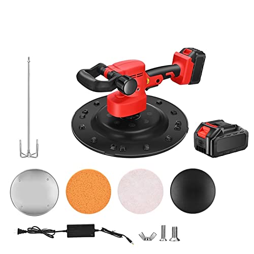 Lijadora de Pared, Lijadora de pared eléctrica de 1700W CC, paleta de mortero de cemento, batería de iones de litio, mezclador automático, máquina pulidora de alisado de pared de enyesado,Recolección