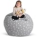 Creative QT Stuffed Animal Storage Bean Bag Chair - Large Stuff 'n Sit Organization for Kids Toy Storage - Available in a Variety of Sizes and Colors (33", Dandelion)