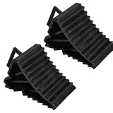 【Hohe Qualität】Dieser Auto Rad Unterlegkeil besteht aus hochwertigem Gummi, ist nicht leicht zu knacken und langlebig. Tipp: Die Unterlegkeile helfen, Ihre Autos an Ort und Stelle zu halten. Drücken Sie jedoch nicht das gesamte Rad auf den Radblock