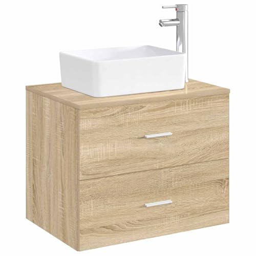 Lavabo compact pour toilettes d'invités moderne avec robinet chromé - 4