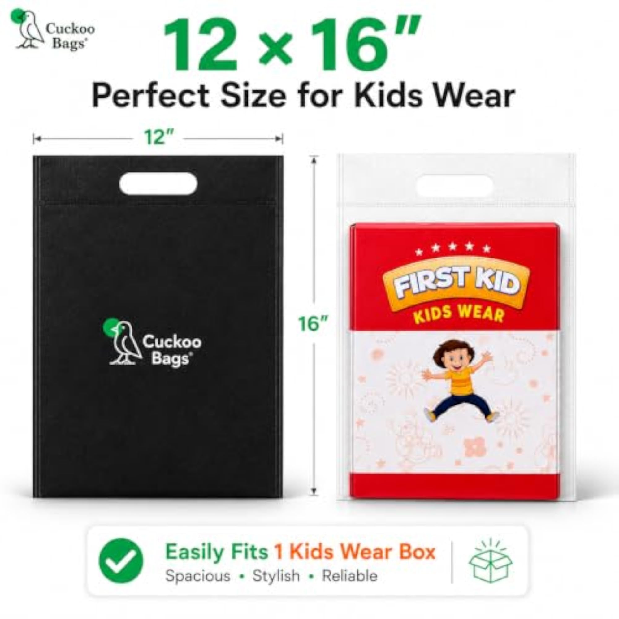 Pack of 25 D-Cut Cloth Shopping Bags, Reusable