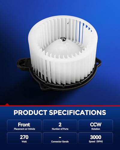 Image of KAX 700258 AC Blower Motor for Kia Sorento 2011-2020,Hyundai Elantra 2007-2020,Santa Fe Sport 2013-2018,Santa Fe 2007-2020 2024-2025,Optima 11-20,Forte 14-18,Telluride 20-23 - HVAC Heater Blower Motor
