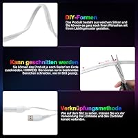 Kangtaixin Neon LED Strip 2m, Flexible Neon LED Streifen mit App-Steuerung, 5V RGB LED Band Neon Seil Lampe, DIY-Formen, Musik Sync, LED Lichtband für Wohnzimmer, Schlafzimmer, Wand, Gaming Deko – Ansicht 2