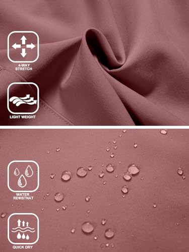 Short cargo feminino leve de secagem rápida para acampamento, viagem, golfe com bolsos com zíper, re