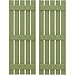 Ekena Millwork ARW401SB519X61MGH Americraft Five 3 Exterior Real Wood Spaced Board-n-Batten Shutters (Per Pair), Moss Green