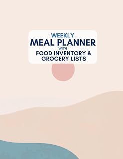 Weekly Meal Planner with Food Inventory & Grocery Lists: 60 weeks, Daily Menu Notebook for Family, Plan Shopping List, Healthy Diet + Waste Less Food (Beige Sky Desert)