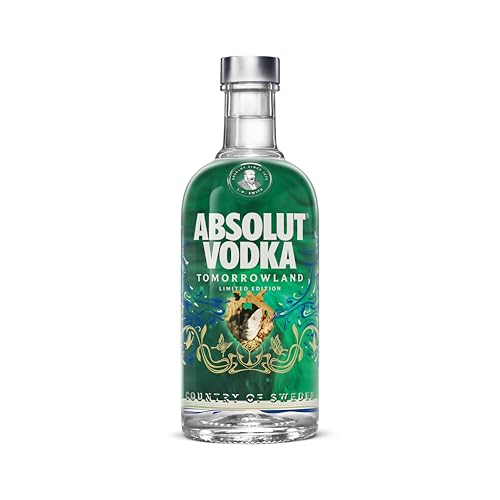 ABSOLUT VODKA Tomorrowland Limited Edition – Vodka aus Schweden, 40% Vol, samtig-weicher Geschmack mit Weizen-Noten, 1 x 0,7L Flasche mit Festival-Design