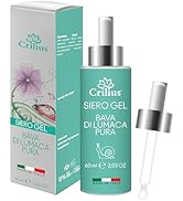 Crilius Sérum visage hydratant anti-rides anti-taches avec vitamines et bave d'escargot pur-Made in Italy