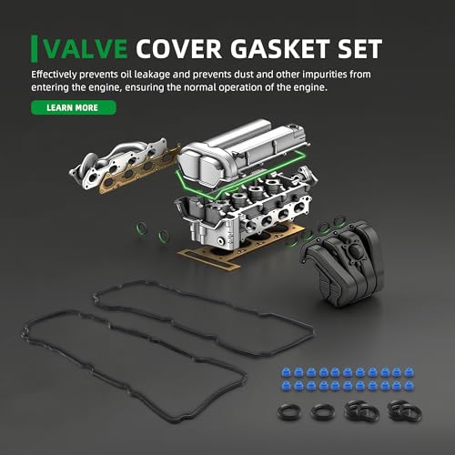 Image of Valve Cover Gasket Set VS50767R for Ford Edge 07-10 /Flex 09-12 /Fusion 10-12 /Taurus 08-12, for Lincoln MKS 09-10 /MKX 07-10 /MKZ 07-12, for Mazda 6 09-10 /CX-9 07-10, 3.5L /3.7L V6, 32PCS