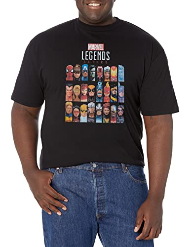 Marvel ML Headshots T-Shirt Homme en coton à col rond