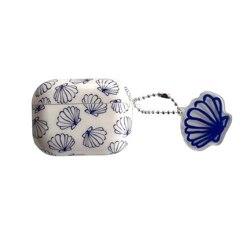 Coque AirPods tendance bleu avec chaîne perles pour sac et voyages