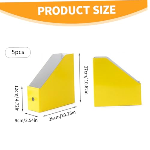 Suporte de arquivo de revista premium 45 x 25,9 x 26,9 cm com suporte de arquivo de papel de 5 compa