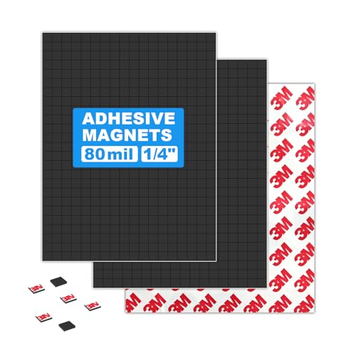 Small Magnets with Sticky Adheisve Backing for Super Tiny Parts of Arts and Crafts Pieces (1/4\" Squares 1296 Pieces)