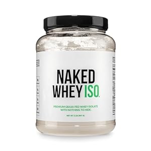 NAKED Whey Isolate Protein – Only 2 Ingredients, 30g Grass-Fed Protein, Zero Carb, Unflavored, Undenatured, Non-GMO, No Soy, Gluten-Free, No Preservatives – 28 Servings