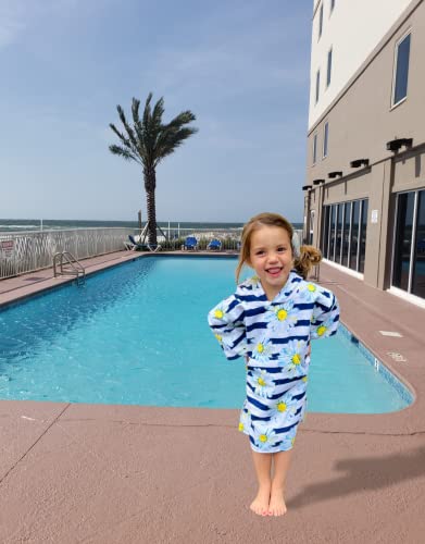 Gifts Amor Hooded Towel, Bath Pool Beach Poncho For Kids, Quick Dry/Sand Resistant, Medium (5-12 Year Old), Flowers #TOP1