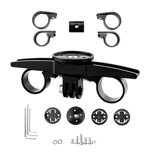 CZMYCBG Bike Triathlon Handlebar Computer Mount Holder, TT Bar Support Computer Mount Stand, for GPS Devices and Action Cameras(Black)