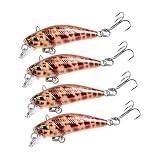 Sinking Minnows Lures Diving Crankbait Minnows Baits for Casting in Both Shallow and Depth Water Conditions Slow Sinking Artificial Fishing Lures