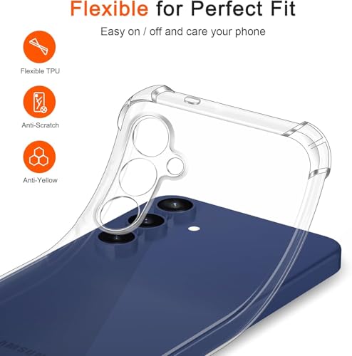 Image of ShieldTech Transparent Mobile Phone Case Cover for Samsung Galaxy S26 FE 5G | Camera & Screen Protection | Anti Yellow Flexible TPU Back Cover Case for Samsung Galaxy S26 FE