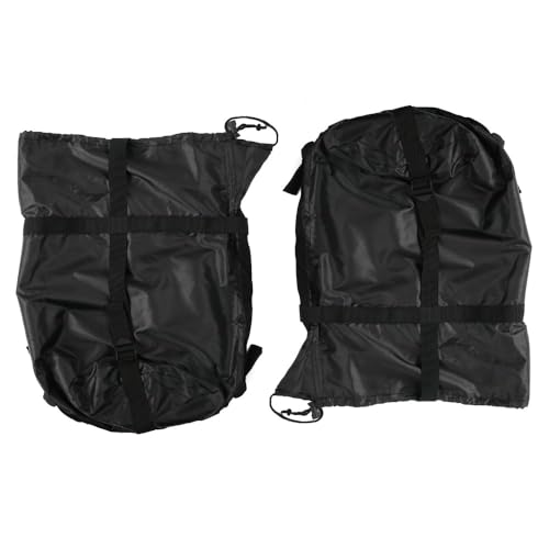 Chiffonade 2Pack Waterproof Compression Sack, Oxford Fabric Ultralight Storage Bag for Sleeping Bag - Camping Hiking Travel Accessories (17x9 Inch, Black)