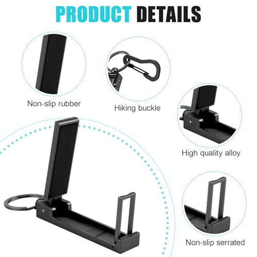 eModwey Taschenhalter für Tisch, Handtaschenhalter Haken aus Metall, mit Antirutsch-Beschichtung und Karabinerhaken, Universell einsetzbar für Damen- und Herrentaschen, Silbergrau