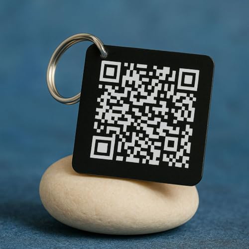 Image of Customized personalized Double Side Keychain With QR And Image | Best gift for couple