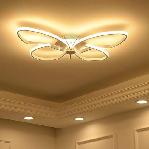 Plafonnier LED papillon dimmable avec télécommande pour salon