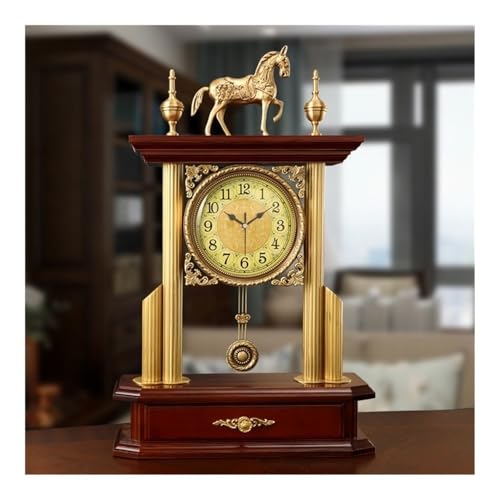 Reloj de mesa de latón macizo y diseño elegante para salón 4