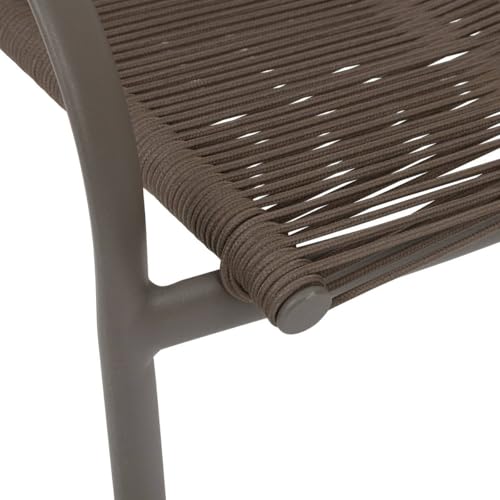Fauteuil de jardin empilable Riu wengé & praliné en aluminium traité en epoxy Hespéride - vue 5