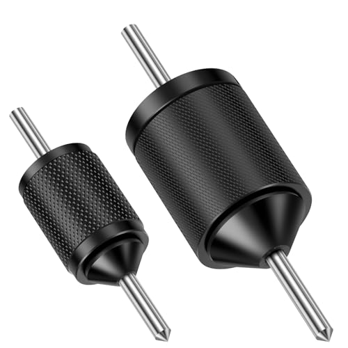 2 Pcs Universal Transfer Centre Aligner Center Punch Manual Transfer Centre Aligner Center Punch for DIY Workshop Garage Hand Tool..(Black)