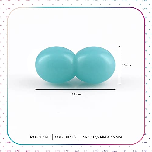 Screw Clasps For Amber And Gemstone Beads Jewelry | Twist Clasps For Beaded Bracelets And Necklaces | Screw Closure | Stone Colours - Glossy Finish (Blue La1) #TOP1