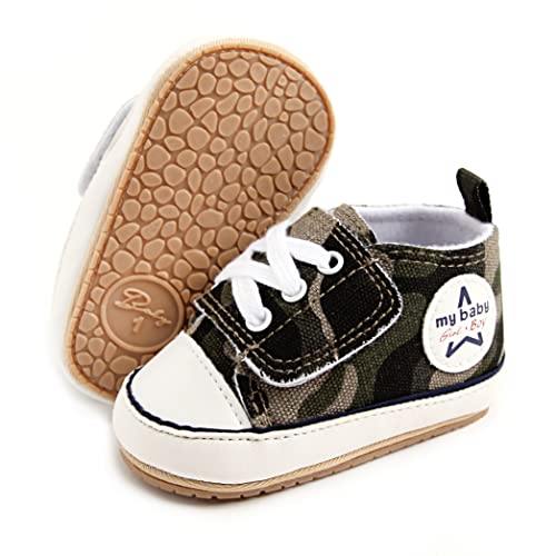 SOFMUO Baby Boys Girls Sneakers High Top Ankle PU Leather Non-Slip Moccasins Soft Rubber Sole Infant Booties Toddler Uniform Dress Shoes4