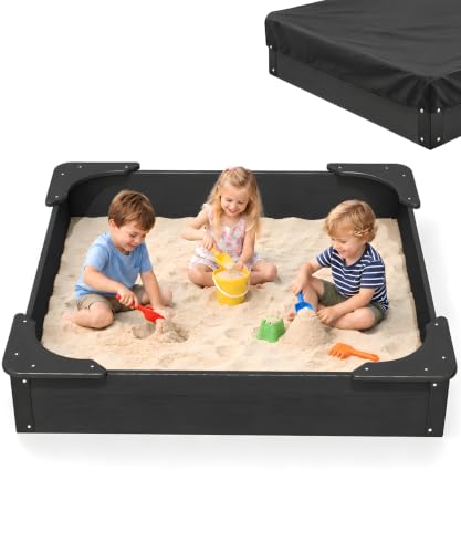 FOLAWO 43.4" HDPE Square Sandbox