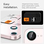 Spigen Camera Lens Screen Protector [GlasTR Optik Pro] designed for iPhone 17e / 16e - Black [2 Pack]