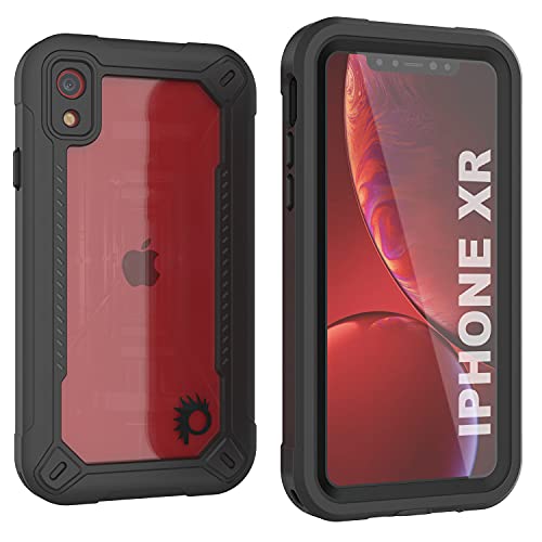 Punkcase Funda impermeable para iPhone XR [Maximus Series] [Slim Fit] [Certificado IP68] [Resistente a los golpes] Cubierta de armadura transparente con protector de pantalla | Máxima protección para