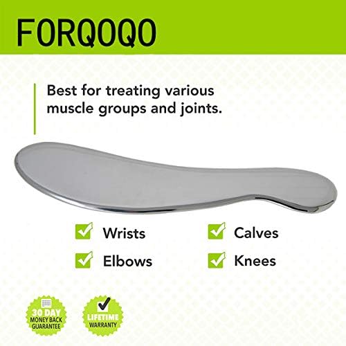 FORQOQO Gua sha Massage Tool Gua Sha Stainless Steel Gua Sha Muscle Scraper Massage Tool IASTM Tool for Soft Tissue Mobilization Tool Physical Therapy