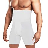 QUAFORT Men Shapewear Tummy Control Shorts High Waist Slimming Underwear Seamless Body Shaper Girdle
