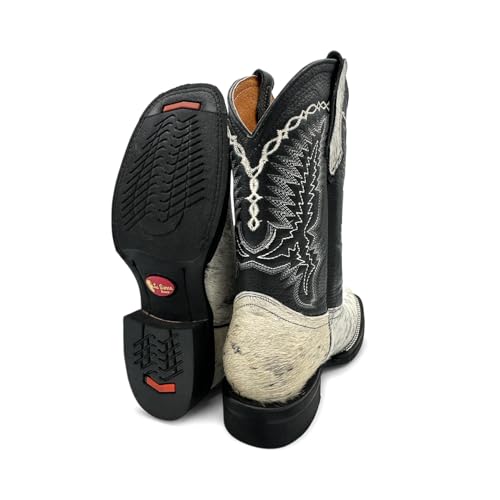 Men’s Leather Cow Hair Western Cowboy Boots3