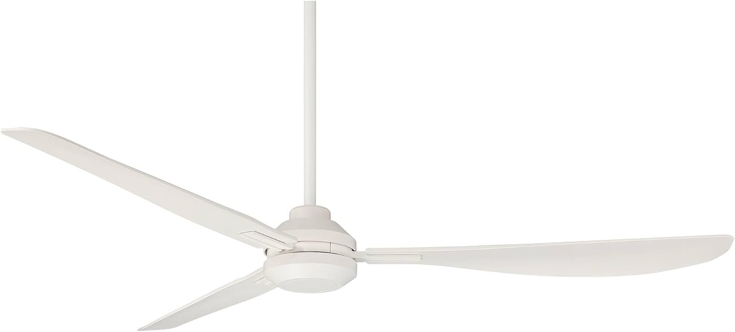 Casa Vieja 56" Sol Matte White Wet Rated Ceiling Fan with Remote