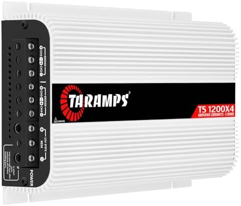 Taramps TS 1200와트 앰프 4채널 앰프 자동차 오디오, 풀 레인지 크로스오버 고정 RCA/와이어 입력 - 멀티채널 클래스 D, 2옴 자동차 앰프 키트 전문 설치 권장 — 사진 2