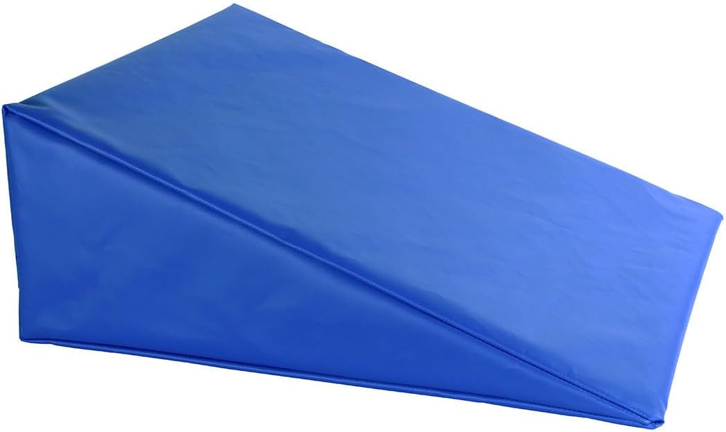 CanDo Wedge (20 x 22 x 8), Foam with Vinyl Cover, Medium, Blue