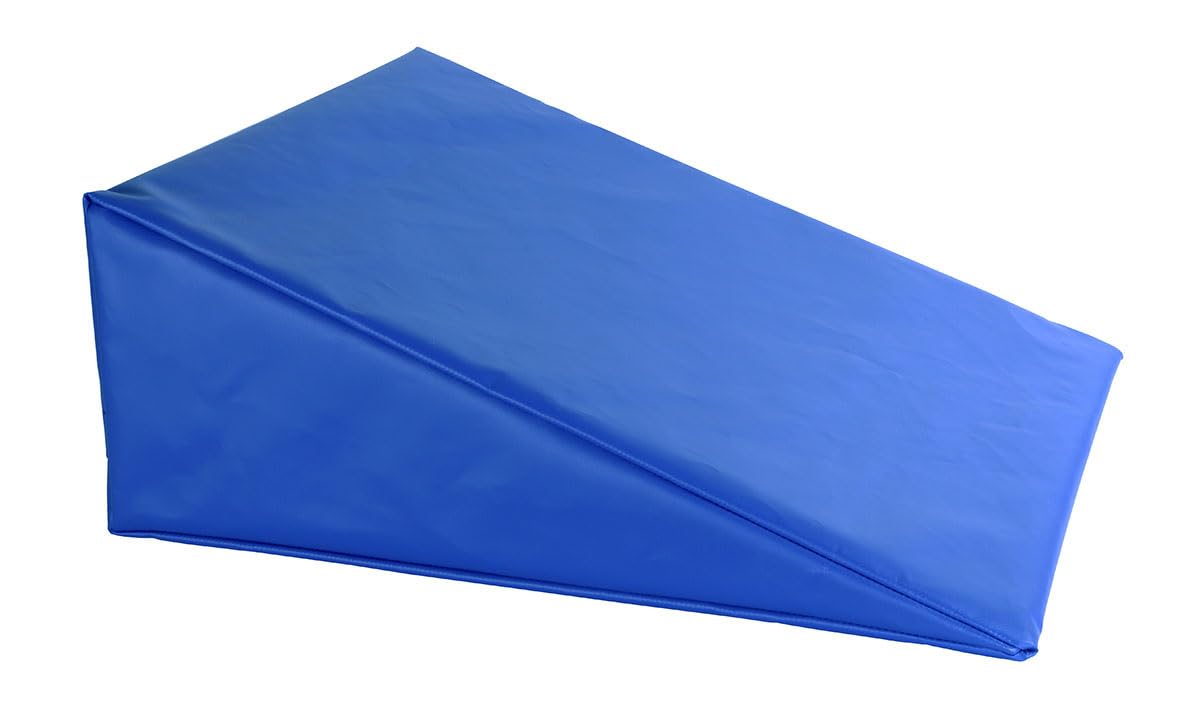 CanDo Body Positioner Wedge (20 x 22 x 8), Foam with Vinyl Cover, Firm, Blue