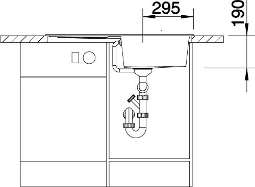 BLANCO METRA 5 S | SILGRANIT anthrazit | Einbauart: Einbau von Oben | reversibel | mit Ablauffernbedienung | 50er Unterschrank | Großes Becken | Reinigungsfreundliche Öberfläche - Image 5