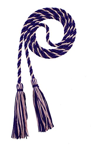 Image of Graduation Honor Cord - Purple /LT Pink - Every School Color Available - Made in USA