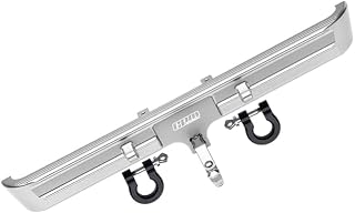 Aluminum Rear Bumper Mount + D-Rings + Tow Hook For Traxxas TRX-4 Chevrolet K5 Blazer (82076-4) - 3Pc Set Silver
