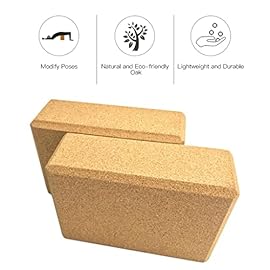 JYSD Yoga Block Cork Sport Home Gym Exercise Wood Brick Soft High Density Indoor Workout Fitness